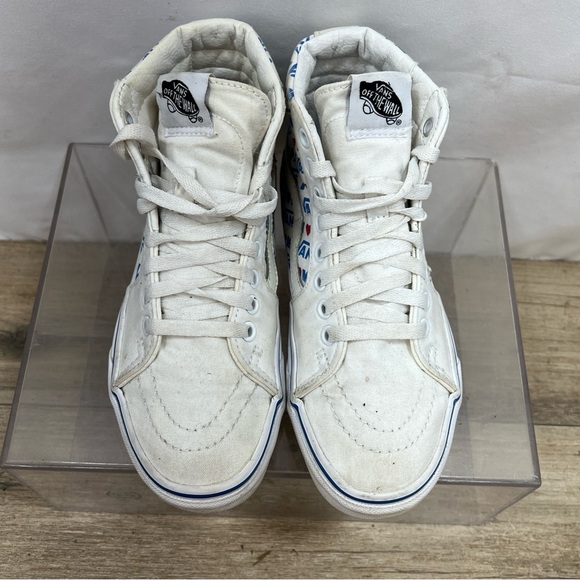 Vans Off The Wall I Love My Vans White Sneakers High Tops Womens Size 6‎ - Picture 5 of 10